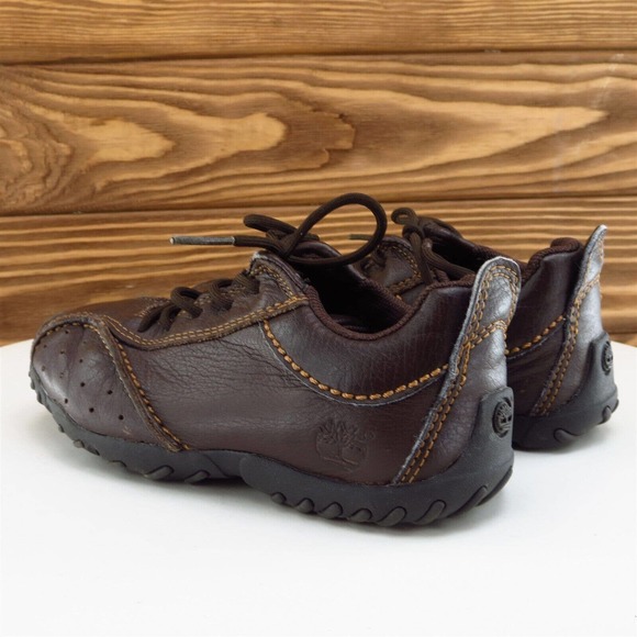 Timberland Sz 11 Toddler Boys Sneaker Brown Leather Medium - Picture 9 of 12